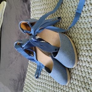 Old Navy ankle wrap espadrille wedge